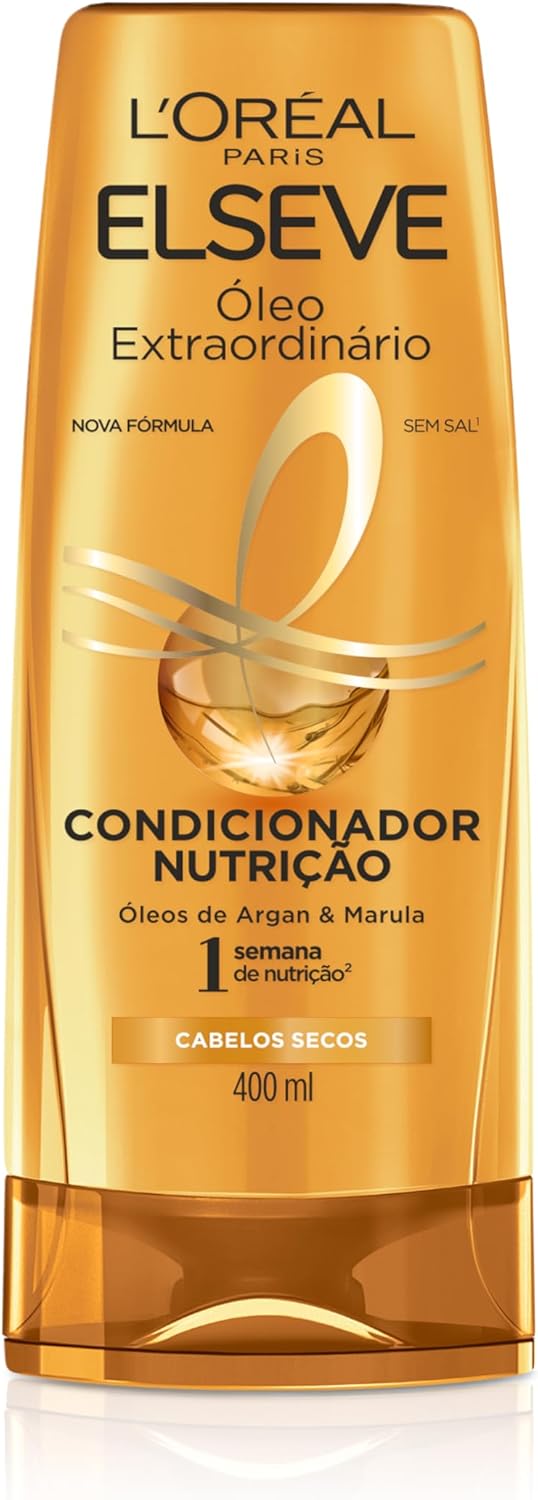 L’Oréal Paris Elseve Condicionador Óleo Extraordinário Nutrição, Brilho e Maciez Intensos, 400ml