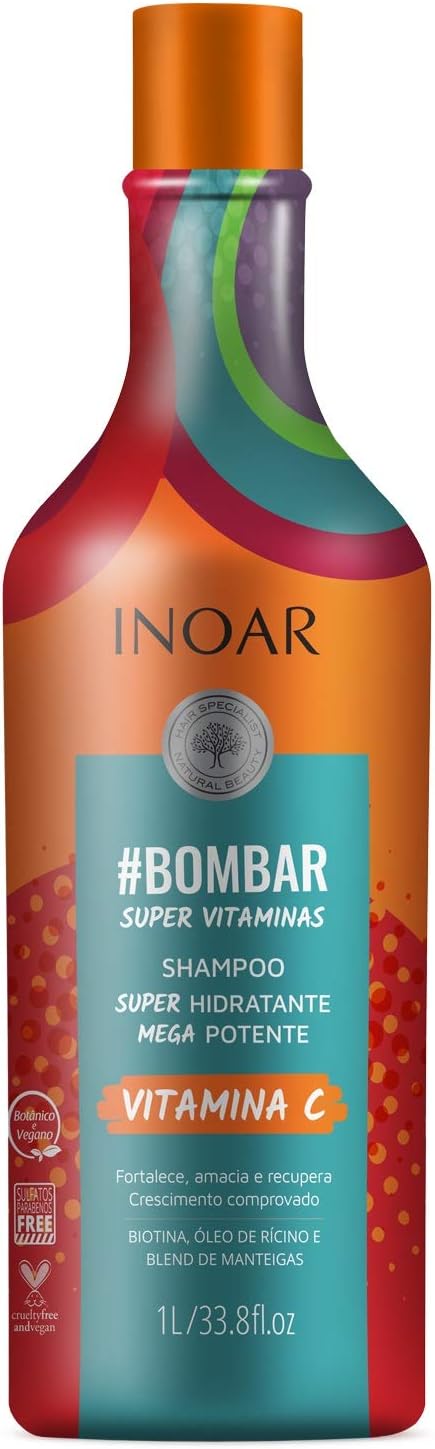 Inoar Bombar Shampoo Fortalecedor Crescimento e Hidratação Diária.