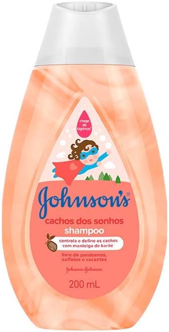Johnson's Baby Shampoo Infantil Para Cabelos Cacheados Cachos Dos Sonhos, 200ml