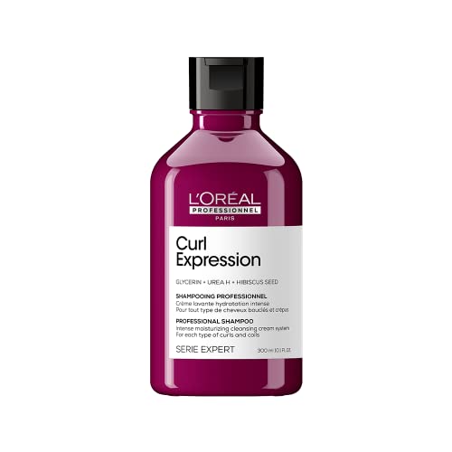 L’Oréal Professionnel Shampoo Hidratante Intense Moisturizing Curl Expression, Hidrata e Desembaraça, Para Cabelos Cacheados e Crespos, Sem Sulfato e Sem Parabenos, 300ml