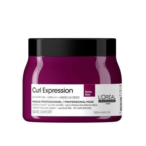 L'Oréal Professionnel Máscara de Tratamento Curl Expression Rich, Para Cabelos Cacheados e Crespos, Proporciona Hidratação Intensa e Definição de Cachos, Com Glicerina, 500g