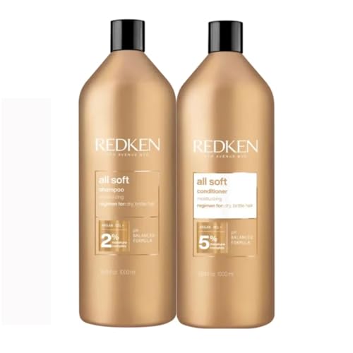 Redken All Soft Duo Kit (2 Produtos) Shampoo 1L + Condicionador 1L